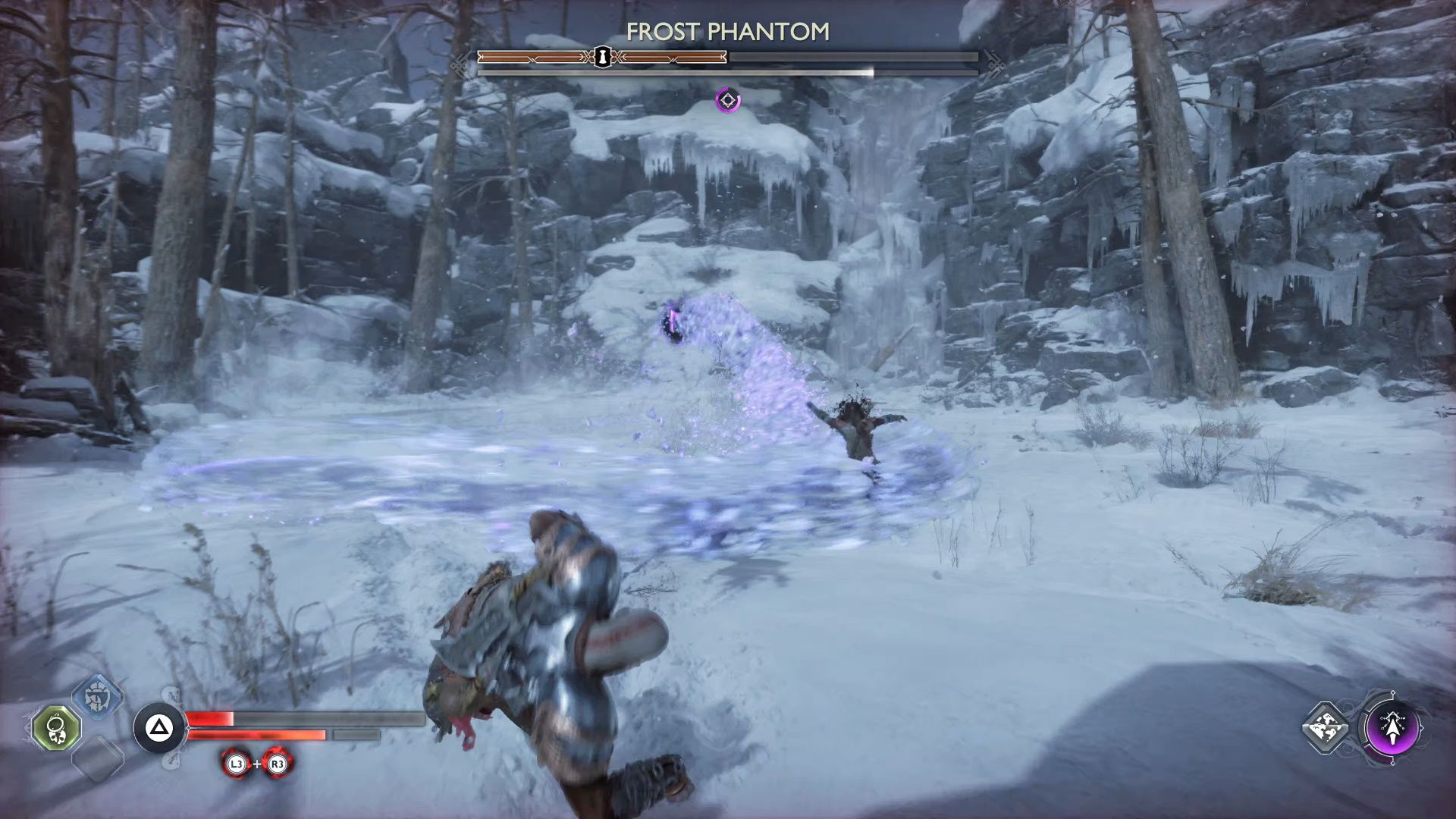 God of War Ragnarok, The Word Of Fate, Frost Phantom Tail Whip Attack-1